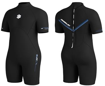JSNORKLET Big and Tall Wetsuit for Men, 3mm Back Zipper Neoprene Plus Size Diving Suits for Diving Snorkeling Surfing Swimming