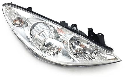 Faros De Coche para Peugeot para 307 2004-2008 Faro Delantero Parachoques Faro Conjunto De Faro Delantero Conjunto De Lámpara Conjunto Faros Aelanteros(Manual,Right Side)