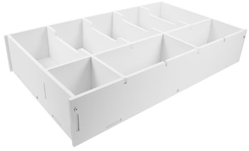 Uonlytech Organisateur de Trésorerie en Plastique Pvc 42 Cm 8 Compartiments Plateau à Monnaie pour Bureau Tiroir-caisse Rangement Billets Reçus et Espèces Bureau