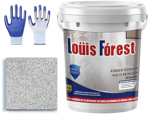 Vernice epossidica colorata per pavimenti, vernice epossidica per pavimenti, vernice epossidica colorata sabbia autolivellante, adatta per uso interno ed esterno (grigio, 0,5 litri)