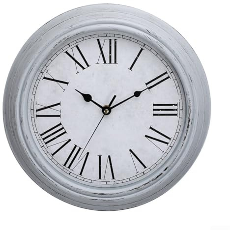 Horloge murale de style vintage avec balayage silencieux, grands chiffres clairs pour une vérification de l'heure sans effort, mouvement à quartz garantissant une heure précise, convient pour la
