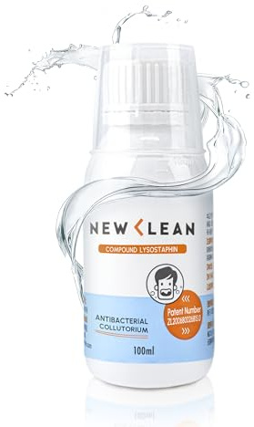 Hefo Mundspülung Mundwasser Patentierte Lysostaphin-Mundspülung – 99,9% Keime in 1 Minute abtötet 30 Jahre medizinische Expertise Schutz vor Mundulzera & Schlechter Atem Gesunde Mundhöhle