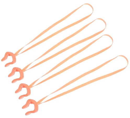 BEBEMOKO Clip Nasali da Nuoto in Lattice Cordino, Set 4 Pezzi di Morsetti Portatili Resistenti per Nuotatori, Tappi Nasali Leggeri per Protezione Anti-Acqua Durante Allenamento e Sport