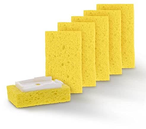 Arrow Dish Wand Sponge Refills, 6pk - Replacement Sponge Heads for Dish Wand - Quick, Convenient Cleaning - Easy to Refill