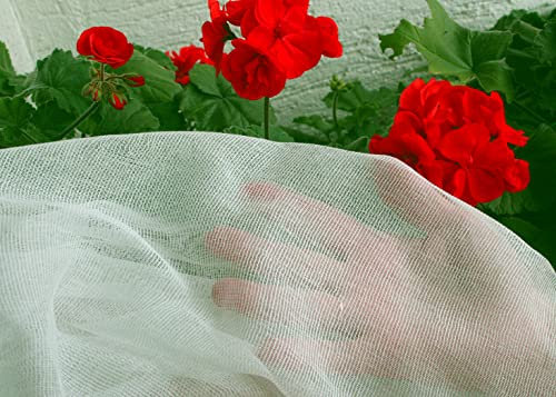 5 METER !!! Baumwollgaze 100% Baumwolle – In Europa hergestellt Feines Käsetuch, Mullstoff, Gaze Stoff – 90 cm breit, Meterware für Küche, Basteln, Medizin, Kosmetik, Hochzeit Deko