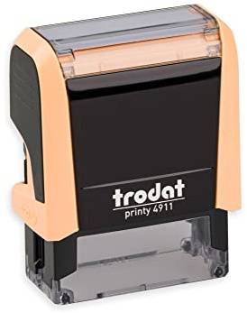 Trodat Printy 4911 – pastell creme – med personlig namnstämpel i önskad text – designa online, adressstämpel eller textstämpel – 38 x 14 mm – 4 rader, högkvalitativ stämpel till superpris