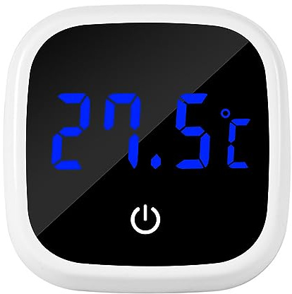 Tiardey LED Touchscreen Akvarium Termometer Självhäftande Digital Termometer Fisktank Akvarietillbehör för Akvarium Sötvatten Havsvatten Reptiler