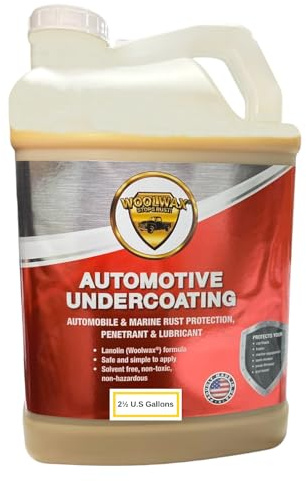Woolwax 2+1/2 Gallon Jug Auto Truck Undercoating Corrosion Inhibitor Thick Long Lasting Resists Wash-off No Smell Protects For 2 Years and More. STRAW(clear)