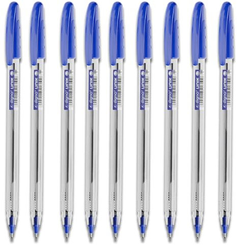 Kajal 50 Stück blauer Kugelschreiber-Set, ideale Schreibutensilien für Schule und Büro. Stifte mit Spitzengröße 1.0 mm für Studenten und Profis