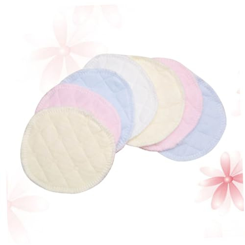 JOINPAYA 6pcs Super Absorbent Cotton Nursing Pads for Breast Feeding, Two Layers Leakproof Design that Fits Chest Curve, Washable and Reusable Breastfeeding Pads for Mothers Random Color