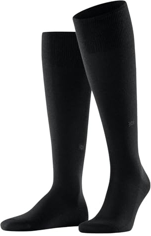 Burlington Leeds M Kh coton laine unies 1 paire, Chaussettes longues Homme, Noir Black 3000, 40-46