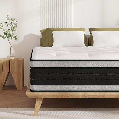 Bednew Materasso una Piazza e Mezza 120x200 cm, Molle Insacchettate con Topper in Memory Foam, Supporto Lombare Rinforzato a 7 Zone, Spessore 31 cm, Ideale per Chi Soffre di Lombalgia