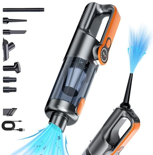 Oxxggkao Aspiradoras de mano para coche, inalámbricas, 16000 PA, potente y plumero de aire para aspiradoras inalámbricas de coche para el hogar