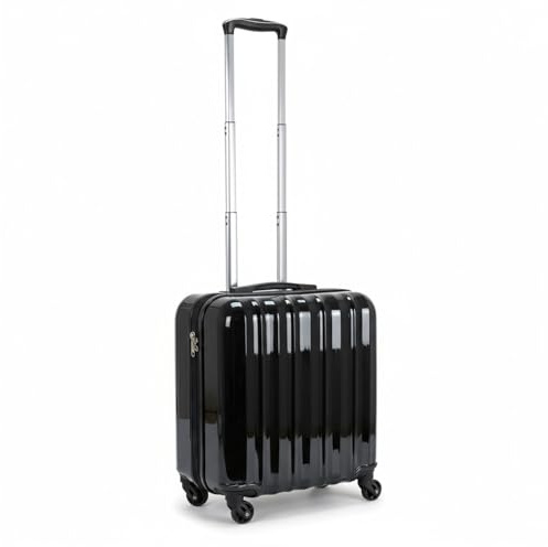 COSHANO Maleta Trolley Equipaje de Mano Comercial piloto Medico Maletin con 4 Ruedas 360 y con 3 Compartimientos (Negro)