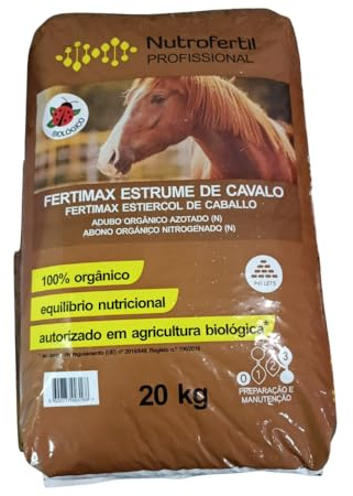Fertimax Estiercol de Caballo. Abono 100% Orgánico en Pellets 20Kg