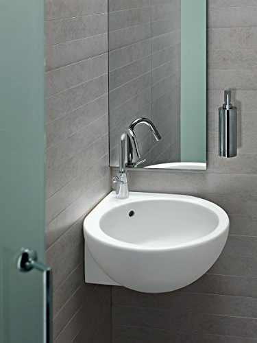 Sanitari bagno You&me lavabo ad angolo sospeso o appoggio montaggio SX