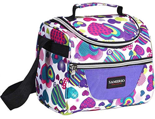 SAMERIO loncheras para niñas Bolsa Térmica Porta Alimentos 7L Hermética Plegable para Llevar Comida Nevera Almuerzo para Adulto Mujer Niños Bebé Trabajo Escuela Playa Camping