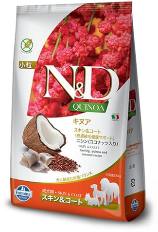 N&D QUINOA DOG SKIN & COAT, HERRING & COCONUT ADULT ALL BREEDS 2.5 kg