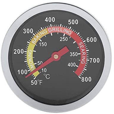 Thermomètre de barbecue numérique en acier inoxydable à lecture instantanée 50~426,7 °C avec couvercle rond pour barbecue