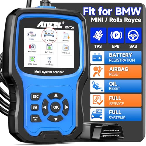 ANCEL BM700 OBD2 Diagnosegerät für BMW Group Fahrzeug Diagnose CBS Öl EPB SAS BMS EGS DPF Regeneration zurücksetzen