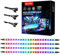 Speclux, Luci Magnetiche Per PC Arcobaleno, Striscia LED RGB Per PC, Indirizzabile Digitale, WS2812B, 5 V, 3 pin, Compatibile Con ASUS Aura SYNC, Gigabyte ARGB Fusion, MSI Mystic Light (4 strisce)