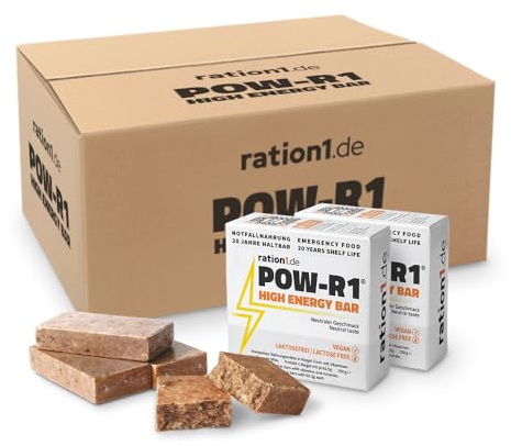 ration1 High Energy Bar, POW-R1 Energieriegel 48 x 250 g, 20 Jahre haltbar