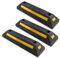 3 x Parkplatzbegrenzung Gummi - 53,5 x 13 x 8,9 cm Radstopper für Parkplätze und Garage - Abstandhalter - Parkhilfe Parkschwelle Einparkhilfe - Garagenstopper mit Reflektor