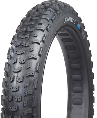 Fat Bike Tire for Bike and Bicycle by Terrene - Johnny 5 Light 26X5.0 Inch Lightweight, Tubeless, Stud Capable Bike Tires for Winter Landscapes - 120 TPI Fat Tire Bike Accessories for Adult Bikes