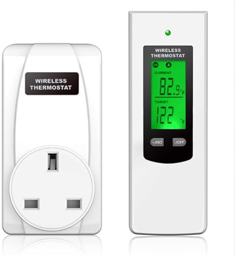 Jadeshay Enchufe del Termostato Inalámbrico 16A 230V Termostato Calefaccion WiFi Controlador de Temperatura con Control Remoto para Refrigeración y Calefacción