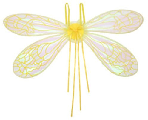 Riismen Costume Ailes Libellule Led Ultra Brillant Design Ultra Léger Longue Autonomie Batterie Accessoire Danse Eye Catching Jaune Taille unique