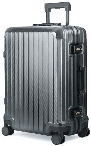 LUGG Solo Explorer 28 Inch Suitcase with Protection Cover - Alluminium Hard Frame Trolley, 106L Lightweight Travel Luggage, 360° Spinner Wheels, TSA Lock, Scratch & Water Resistant (75x52x31cm)