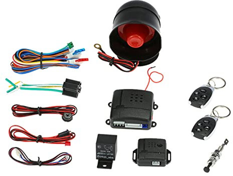 Universal 12V Auto Car Alarm， Car Vehicle Security System Burglar Alarm Protection Anti-Theft System 2 Remote