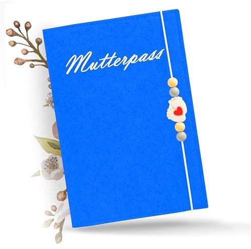 ONE+PLUS® Housse de protection de qualité supérieure pour carnet de maternité - En feutre - Pour carnet de vaccination - Cadeau pour les femmes enceintes