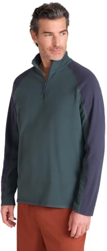 Mountain Warehouse Ashbourne Mens Fleece - Lightweight Microfleece Sweater, Antipill Midlayer, Warm Top - Best for Spring Summer, Camping, Trekking, Hiking Dark Khaki L