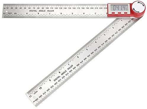 Marhynchus Mångsidig Digital Rostfritt Stål 360 Grader Mätverktyg för Vinklar och Längd, Väsentligt för Verkstad och Användning Av Hemavgörande Betydelse (0-300mm)