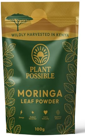 Plant Possible Moringa Leaf Powder 100 g – Pure Kenyan-Grown Superfood | Fine-Milled Green Powder for Smoothies & Cooking