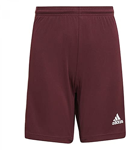 adidas Squad 21 SHO Y – Pantaloni Corti per Bambini, Bambino, Pantalone Corto, GN8081, (tmmaro)/Bianco, 14 Anni