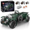 MocSpaß Technik Britischer Oldtimer, 3900+ Teile Technik Auto mit 3 M0T0R, Technik Oldtimer Auto Bausatz MOC Auto KIemmbausteine Kompatibel mit Iego Technik