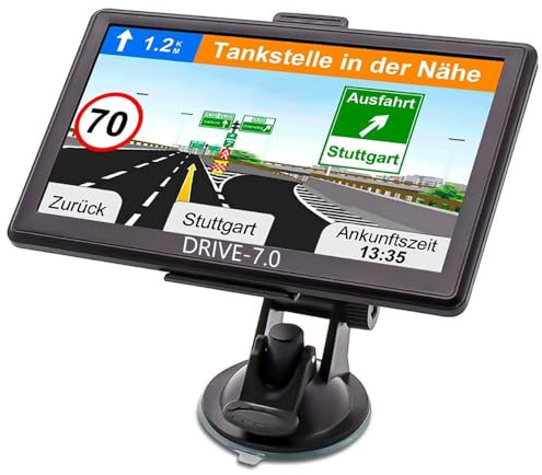 GABITECH 7 Zoll Navi Drive 7.0 GPS Navigationsgerät für PKW LKW Wohnmobil, lebenslange Updates
