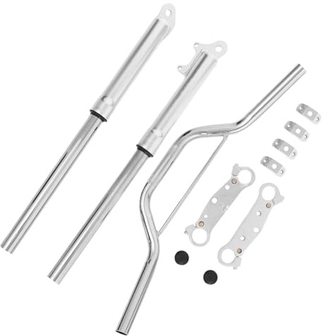 FIXOSHEE Forcelle Anteriori Ammortizzate per Mini Moto da Cross 49cc Molla Idraulica Kit Sospensione Anteriore per Pit Bike Ammortizzatori a Molla Leggeri e Resistenti per Fuoristrada