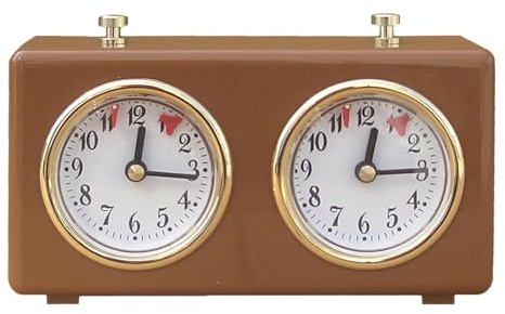 Orologio Da Scacchi Meccanico - Orologio Da Scacchi Timer Conto Alla Rovescia Volatilità Della, Orologi Ďa Ścacchi Digitali Interfaccia Analogica A Doppio Quadrante, Lunghezza 15 Cm + Altezza