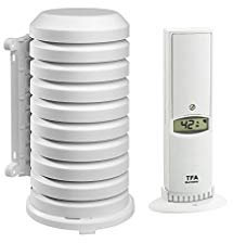 TFA Dostmann 30.3312.02 Thermo-Hygrometer, Sender für Weatherhub Smarthome System Klima-und Heimüberwachung mit Smartphone (Sender 30.3312.02 + Wetterschutzgehäuse 98.1114)