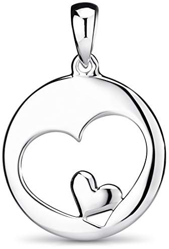 MATERIA Herzanhänger Silber 925 ohne Kette - Liebe Herz-Schmuck inkl. Geschenk-Box KA-60-ohne Kette