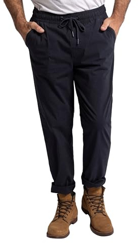 JP1880 Herr slip-on-byxor, Flexnamic, Mörkblå, XXL
