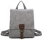 OBC Damen Rucksack Tasche Crossbody Handtasche Messenger Schultertasche Umhängetasche Shopper Vintage Kuriertasche Überschlagtasche Leder Optik Grau