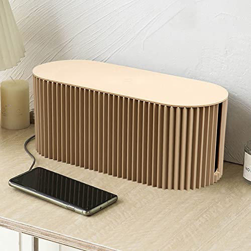 Caja organizadora de cables, caja organizadora de cables para cubrir y ocultar cables, cables de extensión, cargadores, enchufes de TV, cables eléctricos de red