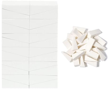 Make Up Schwamm, 24 Stück Latexfrei Kosmetik Schwämmchen, Dreieckige Kosmetik Schwämmchen, Make-UP-Schwamm Foundation Puff, Makeup Schwamm Klein, Makeup Schwämmchen Dreieckige, Profi Kosmetik Schwamm