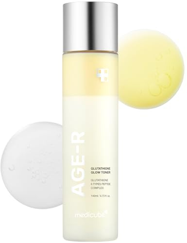medicube Age-R Glutathione Glow Milky Toner, Low-Irritation Double Layer Toner for Glass Glow Skin with Peptide, Even Skin Tone, Radiance, Hydration, Korean Skincare