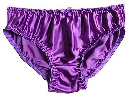 Yavorrs Women 100% Silk Panties Soft Bikini Underwear Briefs (UK, Alpha, M, Regular, Regular, purple)