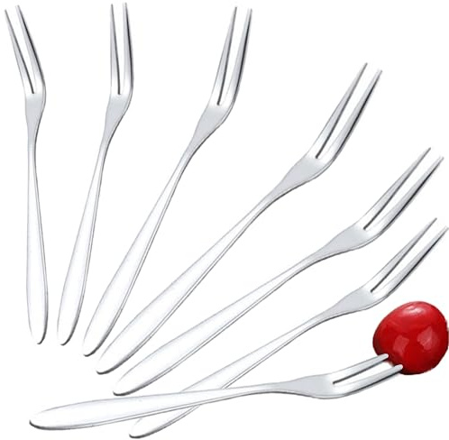 Lot de 20 fourchettes à fruits, en acier inoxydable, pour cocktail, entrée, escargots, fourchettes à dessert, fourchettes à gâteau, couverts polis miroir, passent au lave-vaisselle